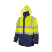 Parka bicolore 4 in 1 da Lavoro Alta Visibilità Multitasche Velilla 306003
