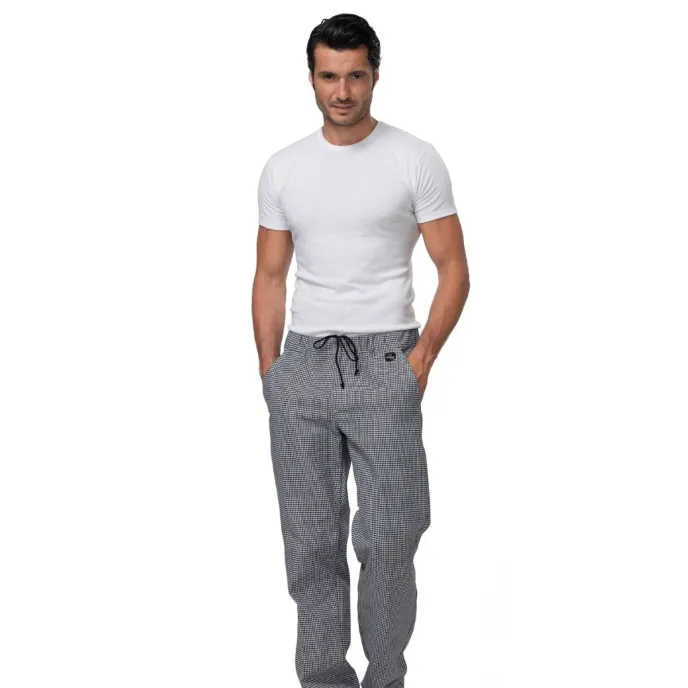 Fuori-tutto - Pantaloni Cuoco da Lavoro Siggi Horeca Josh 28PA0879/00-0647 Taglia 2XL colore bianco nero