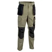 Fuori tutto - Pantaloni da Lavoro Cofra Multitasche Rotterdam 100% Cotone Canvas V051-0-00 fango nero Taglia 64