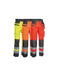 Fuori tutto - Pantaloni da Lavoro Alta Visibilità Multitasche Cofra Blinding V078-0-00  taglia 56 colore arancione antracite