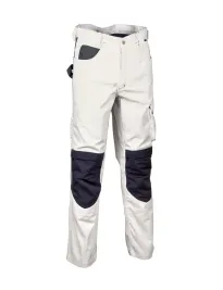 Fuori tutto - Pantaloni da Lavoro Multitasche Cofra Salisbourg V231-0-09  taglia 46 colore bianco grigio antracite
