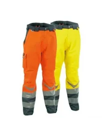 Fuori Tutto - Pantaloni da Lavoro Alta Visibilità Cofra Safe V025-0-00  taglia 48 colore arancione