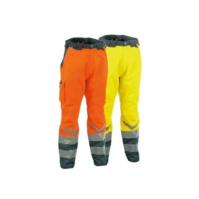 Fuori Tutto - Pantaloni da Lavoro Alta Visibilità Cofra Safe V025-0-00  taglia 48 colore arancione
