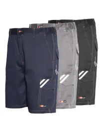 Fuori tutto - Bermuda da lavoro Start ISSA LINE Stretch 8041B Elasticizzati Multitasche estivi  Taglia 2XL colore grigio antraci