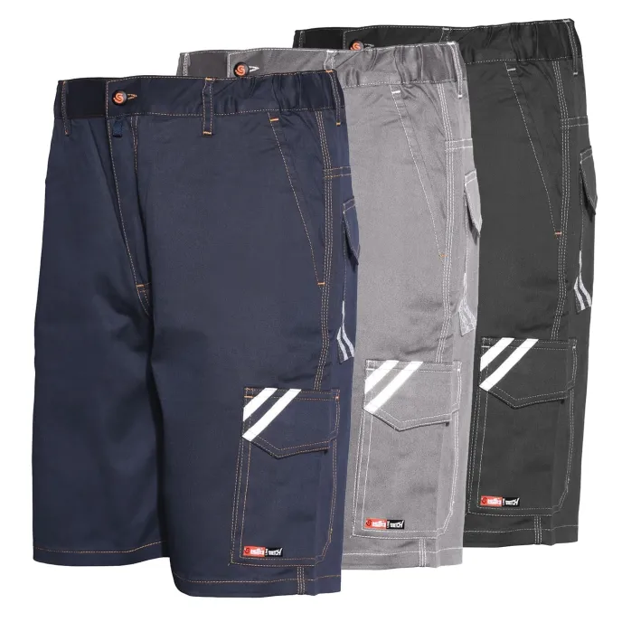 Fuori tutto - Bermuda da lavoro Start ISSA LINE Stretch 8041B Elasticizzati Multitasche estivi taglia 3XL colore grigio chiaro