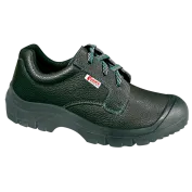 Calzatura nera, tomaia in crosta stampata dollaro - Puntale + lamina S1P